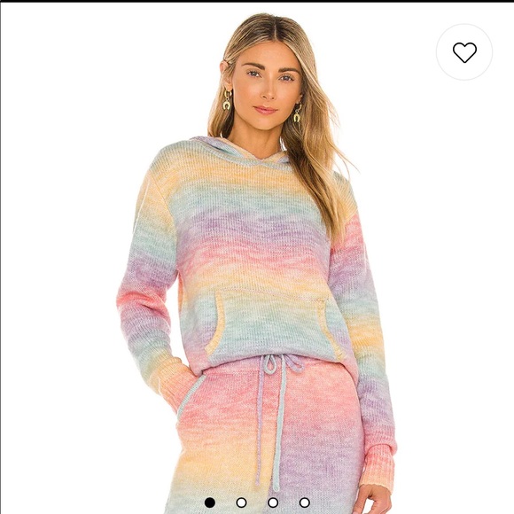 Frankie's Bikinis Sweaters - Frankie’s Bikinis Rainbow Knit Aiden Sweater Hoodie Size S